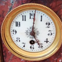 Старинен мраморен каминен френски часовник, снимка 3 - Антикварни и старинни предмети - 31426309