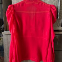 Червена, прозрачна риза-размер S, снимка 4 - Ризи - 36905288