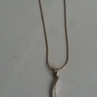 сребърен медальон с седеф, снимка 4 - Обеци - 17304857