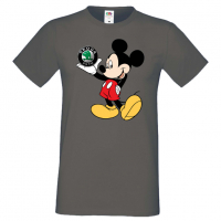 Мъжка тениска Mickey Mouse Skoda Подарък,Изненада,Рожден ден, снимка 4 - Тениски - 36577630