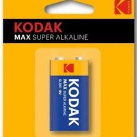 KODAK MAX SUPER 9V, нова алкална батерия , снимка 1 - Батерии, зарядни - 31679616