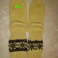 Ръчно плетени вълнени чорапи размер 41,42, снимка 2 - Други - 36893666