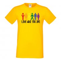 Мъжка тениска Love Who You Are Прайд,Празник.Повод,Изненада, снимка 8 - Тениски - 37103290