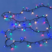 300 LED Коледни лампички, Многоцветни, 18м, снимка 2 - Лед осветление - 42712246