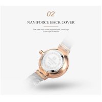 Дамски часовник Naviforce Crystal Watch, Златист / Сребрист, снимка 7 - Дамски - 40246365