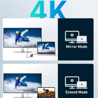 Acer USB C Hub, 7 в 1 USB C към 4K HDMI, 2 USB 3.1, Type-C, PD 100W, четец на SD карти, снимка 5 - Кабели и адаптери - 44518431