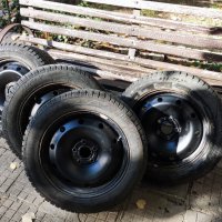 4 броя зимни гуми с железни джанти