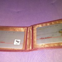 Калъвче марково на Арт за карти документи естествена кожа 108х81мм, снимка 3 - Портфейли, портмонета - 39363212