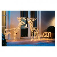 Коледен Светещ LED елен, 67 см., снимка 2 - Декорация за дома - 34990827