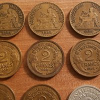 Стари френски не повтарящи се монети от 20,30 и 40-те години, снимка 12 - Нумизматика и бонистика - 42107572