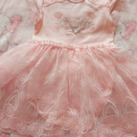 Розова рокличка с дантела за момиченце , снимка 1 - Бебешки рокли - 44932833