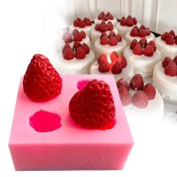 3d 4 малки ягоди ягода ягодки силиконов молд форма калъп за декорация торта фондан шоколад гипс, снимка 9 - Форми - 28282463