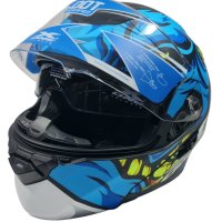 Нова Мото Каска -№245 X-ONE -Helmets- синя -А3785 -M, снимка 2 - Аксесоари и консумативи - 44239391