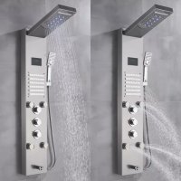 Хидромасажен душ панел Албион,лед осветление и дисплей-БЕЗПЛАТНА ДОСТАВКА , снимка 4 - Душове - 35555476