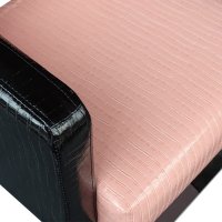 Луксозен фризьорски стол M90, черно и розово, еко крокодилска кожа, снимка 6 - Фризьорски столове - 32135073