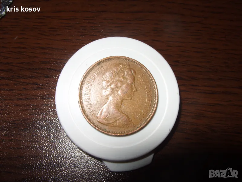 Рядка монета от 2 пенса от 1971 г., снимка 1