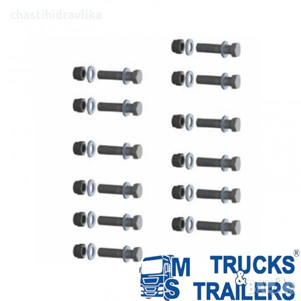 Монтажен комплект за горни конзоли HYVA M16X60MM - 12бр Q006, снимка 1