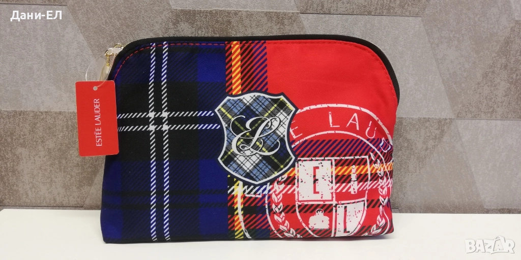 Синьо-червен козметичен несесер от Estee Lauder, снимка 1