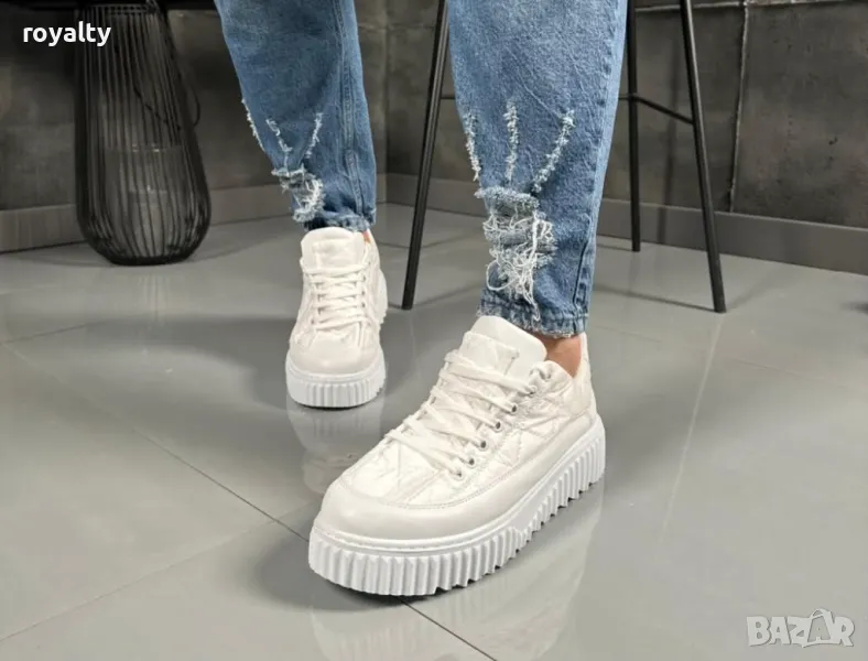 Мъжки бели маратонки , снимка 1