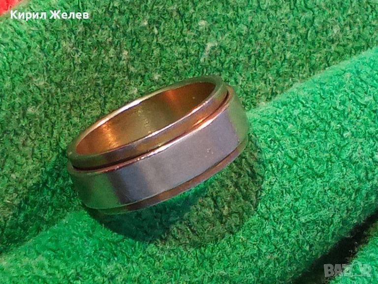 МОДНА СТОМАНЕНА ХАЛКА ПРЪСТЕН НЕРЪЖДАЕМ ДИЗАЙНЕРСКИ 19644, снимка 1