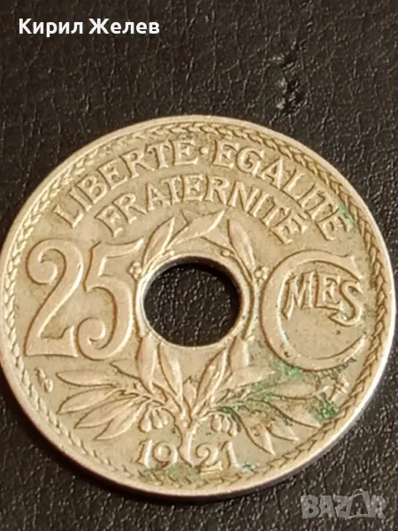 Стара монета 25 сантима 1921г. Република Франция за КОЛЕКЦИЯ 15059, снимка 1