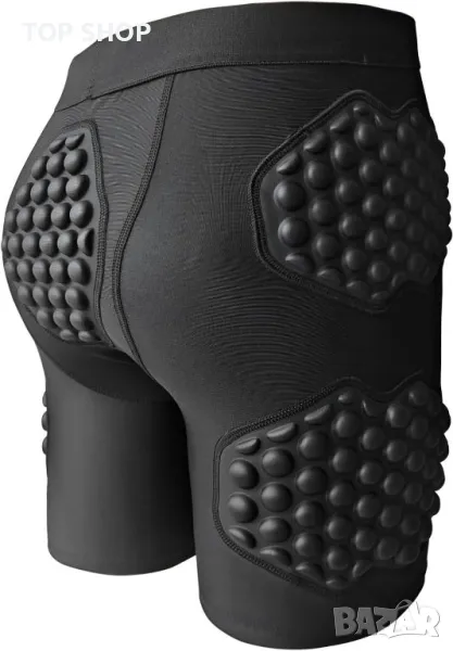 Topeter Къси защитни панталони за спорт с компресия и подплата, защита на бедрата и отзад, размер XL, снимка 1