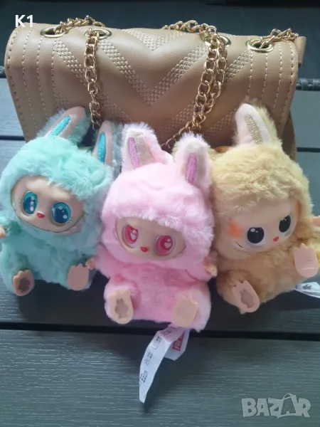 ПРОМО! Labubu играчка 15см, Плюшена играчка Лабубу, Labubu Have A Seat ключодържател, снимка 1