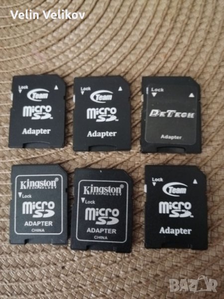 Адаптер преходник за SD карта SanDisk ,microSD / TransFlash адаптер,черен, снимка 1