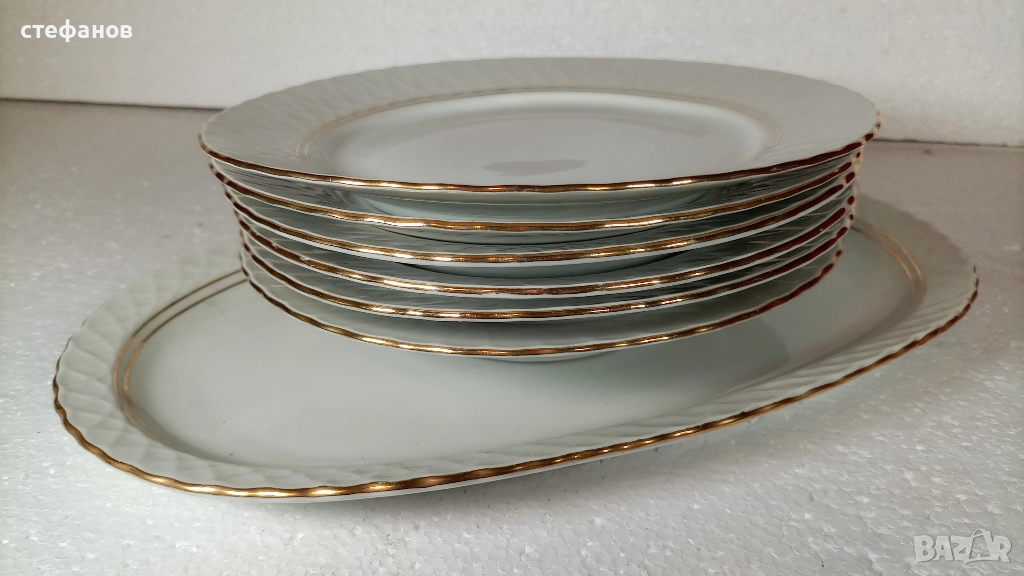 Български чинии, основно, супа, салатна голяма елипса, снимка 1