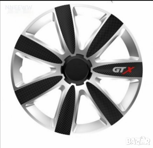 Тасове за джанти 14,15 Black / Silver 2018 GTX CARBON, снимка 1