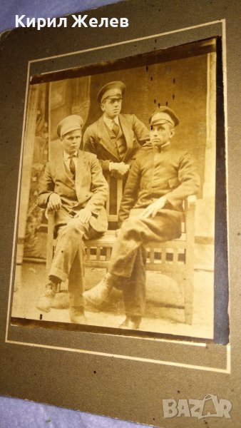 СТАРИННА ВОЕННА СНИМКА за СПОМЕН 1918г. ЦАРСТВО БЪЛГАРИЯ КАРТИЧКА ФОТОГРАФИЯ 14441, снимка 1