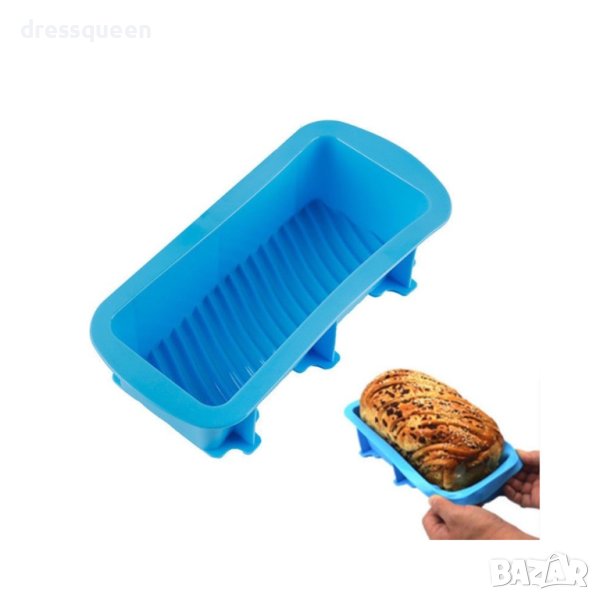 1893 Правоъгълна силиконова форма за печене на кекс или хляб, снимка 1