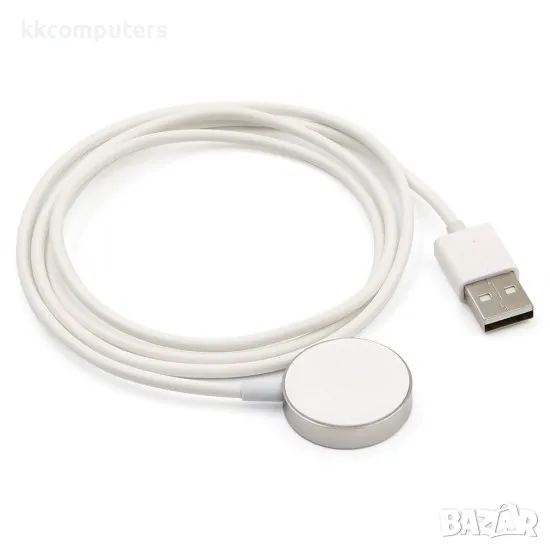 Безжично магнитно зарядно за часовник Apple iWatch MBX с USB стоманен кабел , Сребрист, снимка 1