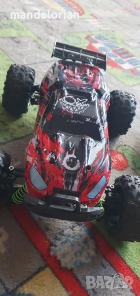 кола с дистанционно управление X-Monster 3,5 100 метра, 45 км/ч, 40 минути, 4x4, Rot, снимка 1