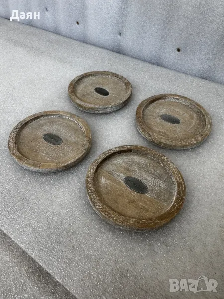 Дървени поставки за чаши RIVERDALE, снимка 1