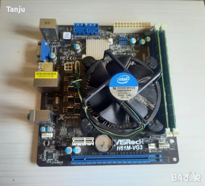 Оборудвано дъно ASRock H61M-VG3 c intel i5 2400 , снимка 1