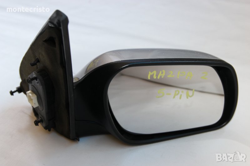 Дясно огледало Mazda 2 (2003-2007г.) електрическо / Мазда 2 / 5 пина 🎨Цвят: светло сив, снимка 1