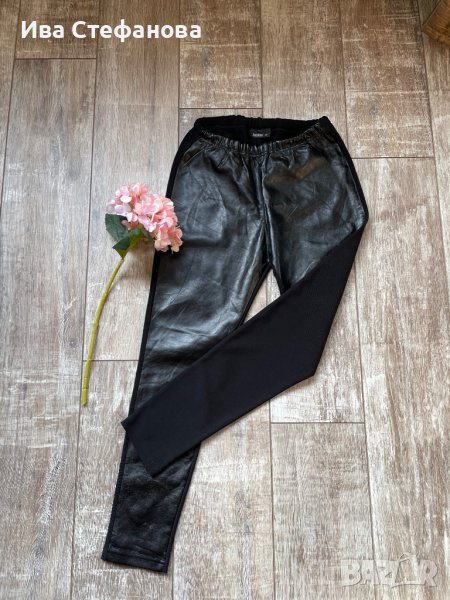 Черен нов еластичен кожен клин , снимка 1