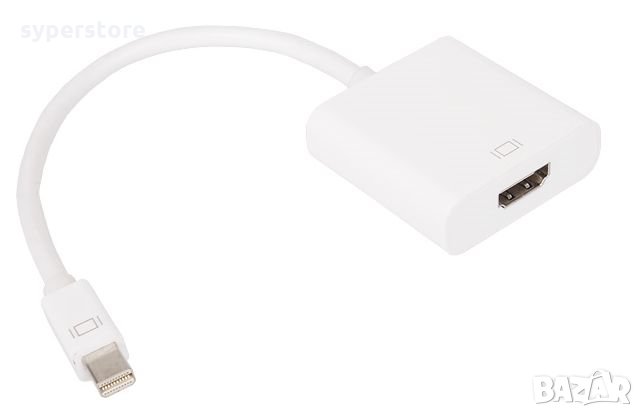 Преходник Адаптер от Mini DP към HDMI 0.15m VCom SS001182 Adapter Mini DP to HDMI M/F, снимка 1