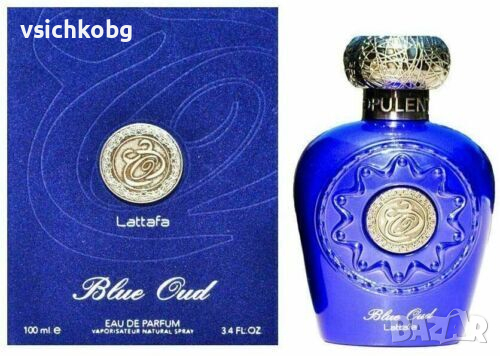 Арабски парфюм Lattafa Perfumes BLUE OUD 100 мл амбра, сандалово дърво, уд, гваяково дърво, снимка 1