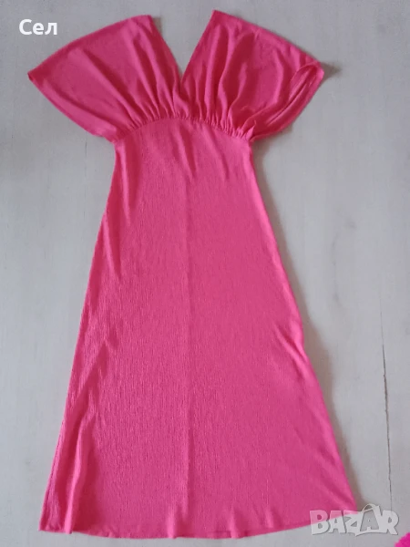 Дълга розова рокля С, снимка 1
