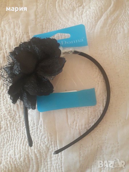 Диадема с черно цвете, снимка 1