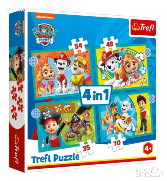 Пъзел Paw Patrol Trefl,4в1,35, 70 54, 48 , снимка 1