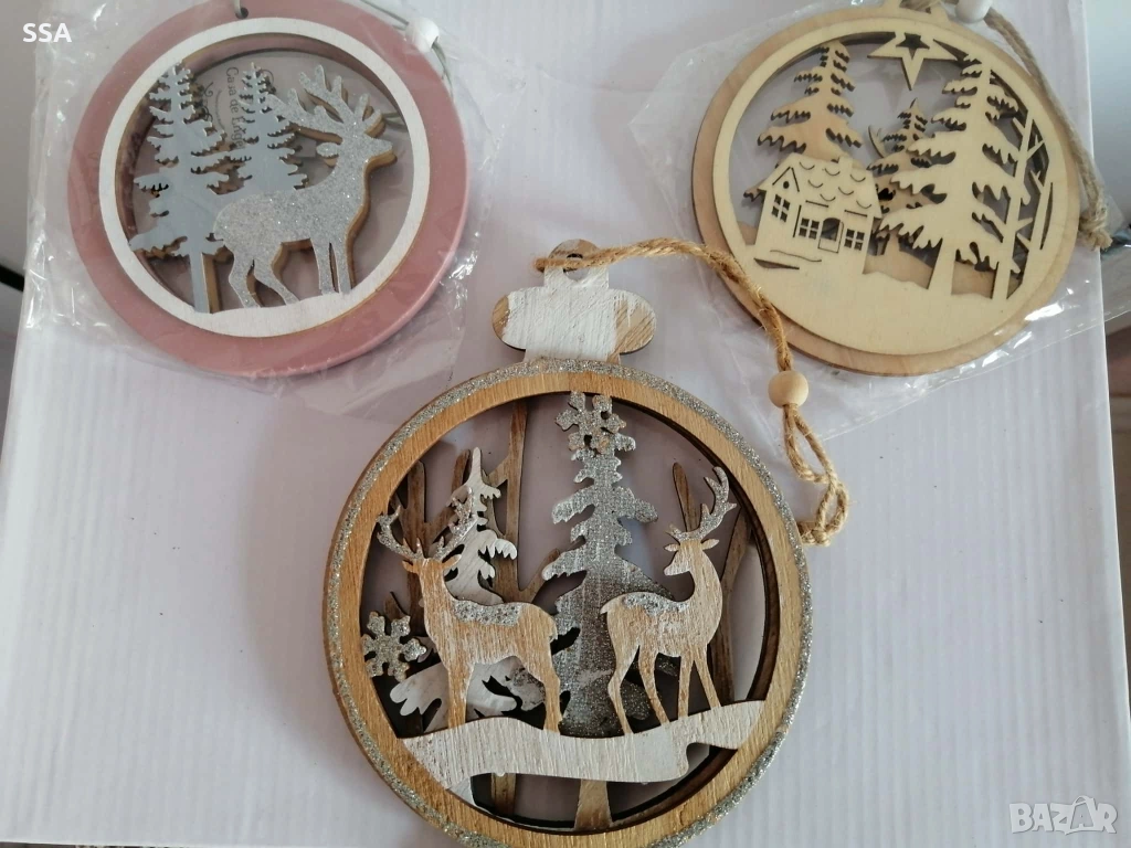 Коледни дървени играчки , снимка 1