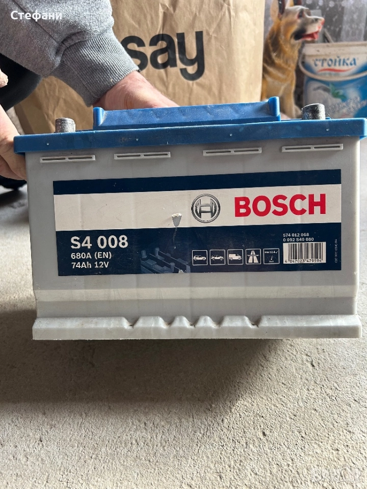 акумулатор Bosch S4 008 74aH, снимка 1
