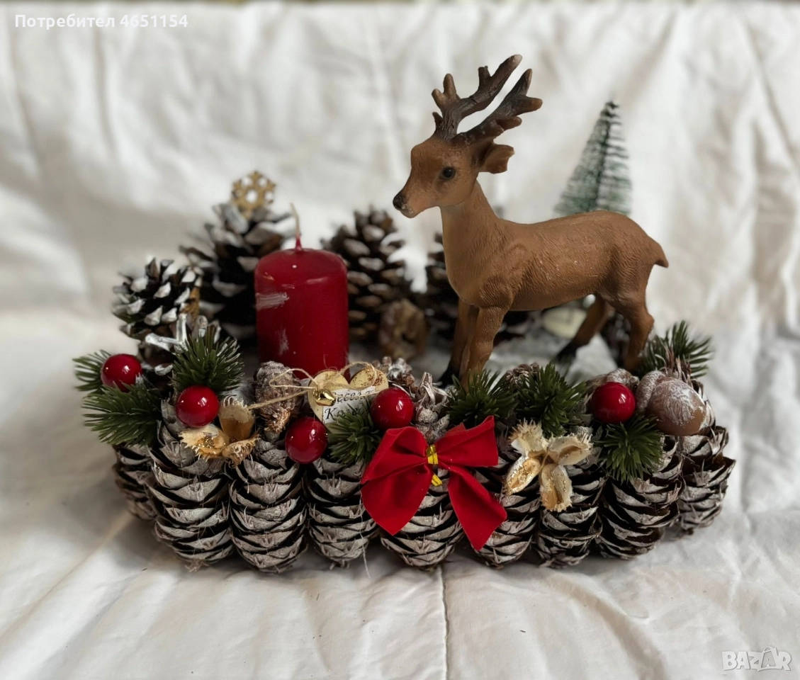 Коледен свещник "Зимна приказка ", снимка 1