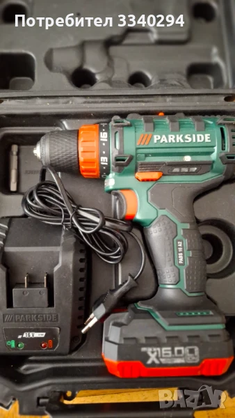Акумулаторен пробивен винтоверт PARKSIDE PABS 16 A2, снимка 1