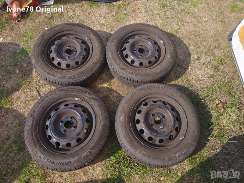 ПРОМО Железни Джанти за Hyundai Toyota KIA 4x100 14 цола.Отлично състояние., снимка 1