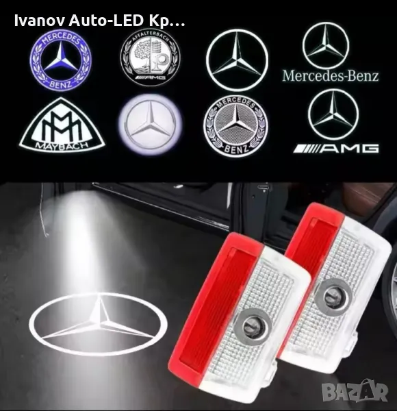 LED Лого Проектор Плафон За:Mercedes W212;W213;W166;W176;W205;W246;GL;GLE;GLA;GLC;GLS;ML;M Class, снимка 1