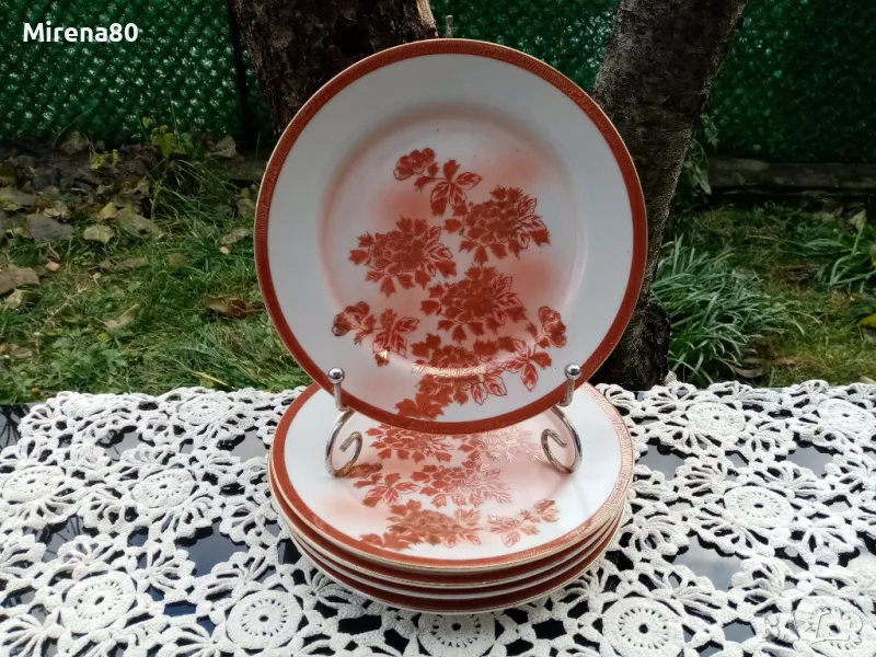 Винтидж японски чинии - 5 бр. , снимка 1